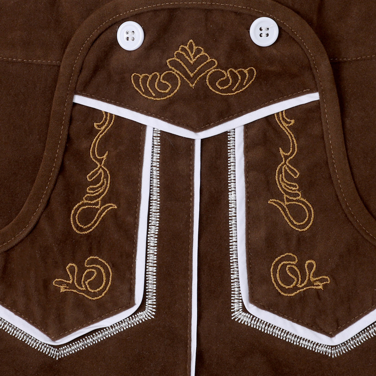 Kids Lederhosen Outfit Bavarian Oktoberfest Costume for Boys & Girls, German Traditional Suspenders Shorts