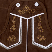Kids Lederhosen Outfit Bavarian Oktoberfest Costume for Boys & Girls, German Traditional Suspenders Shorts