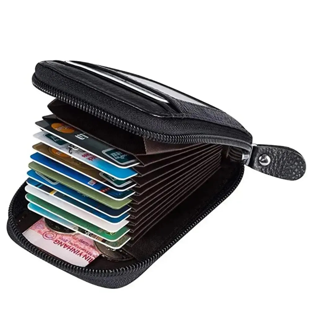 Korean Style Unisex Card Holder – Zipper Short Wallet | Portable Bank & Business Card Organizer