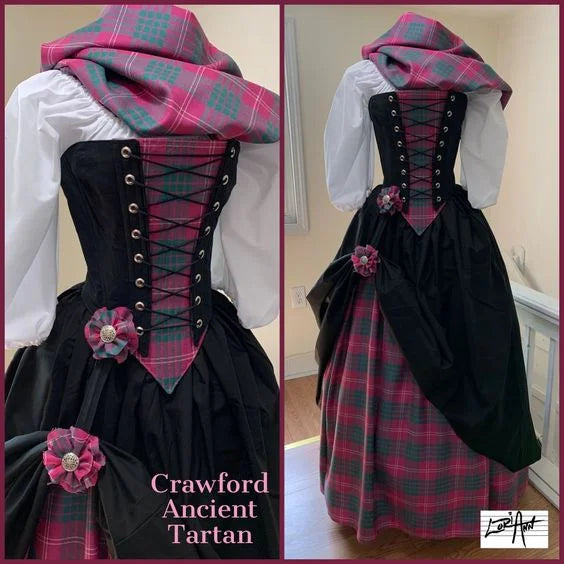 Outlander Claire Fraser Cosplay Dress – Highland Medieval Scottish Costume for Women