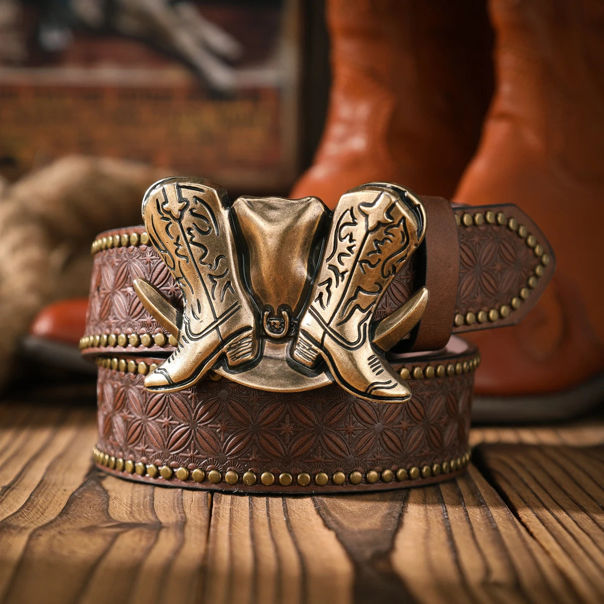 Casual Retro PU Belt – Unisex Western-Style Waist Accessory with Metal Buckle Unisex
