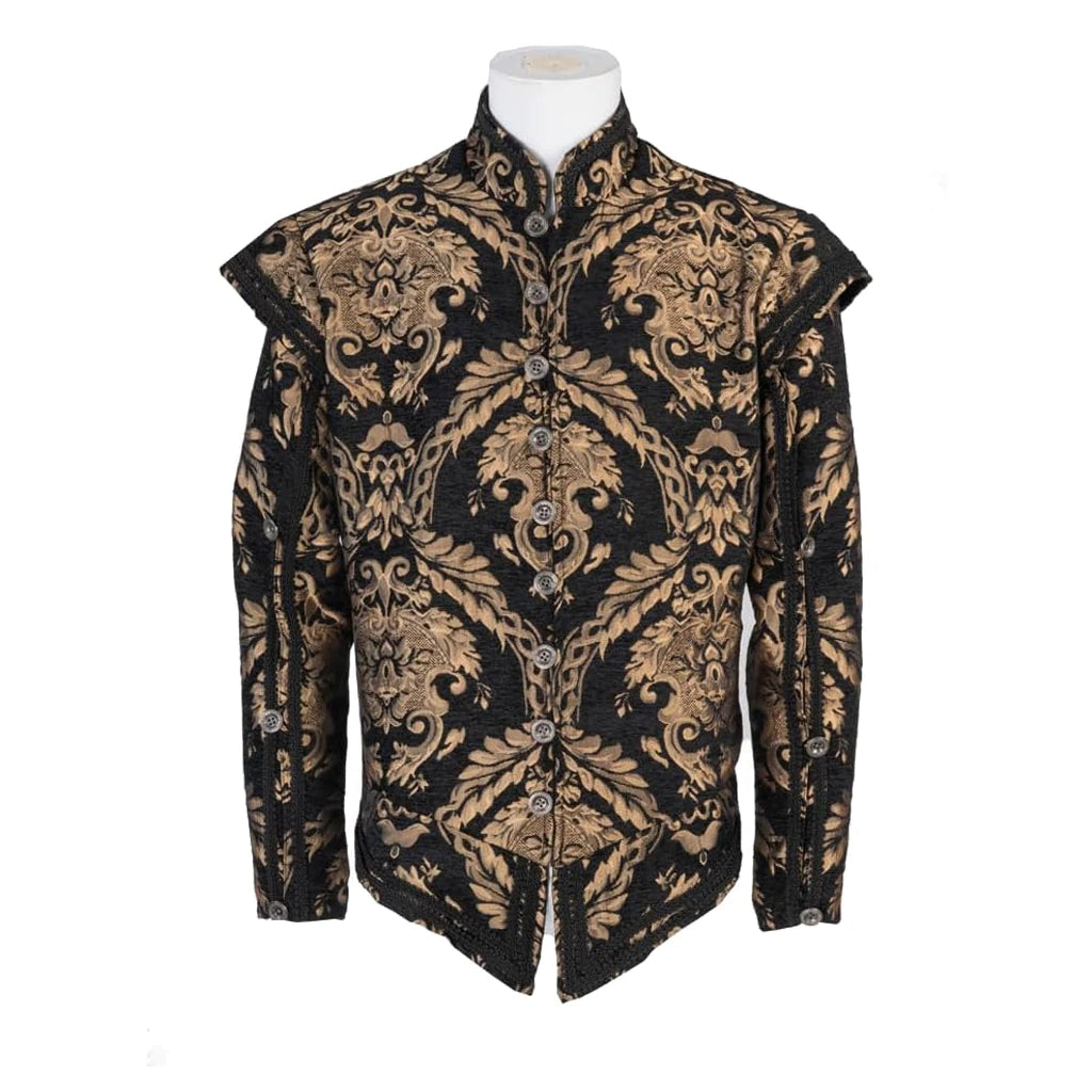 Tudor Men’s Doublet – Renaissance Medieval Noble Prince Jacket with Removable Sleeves