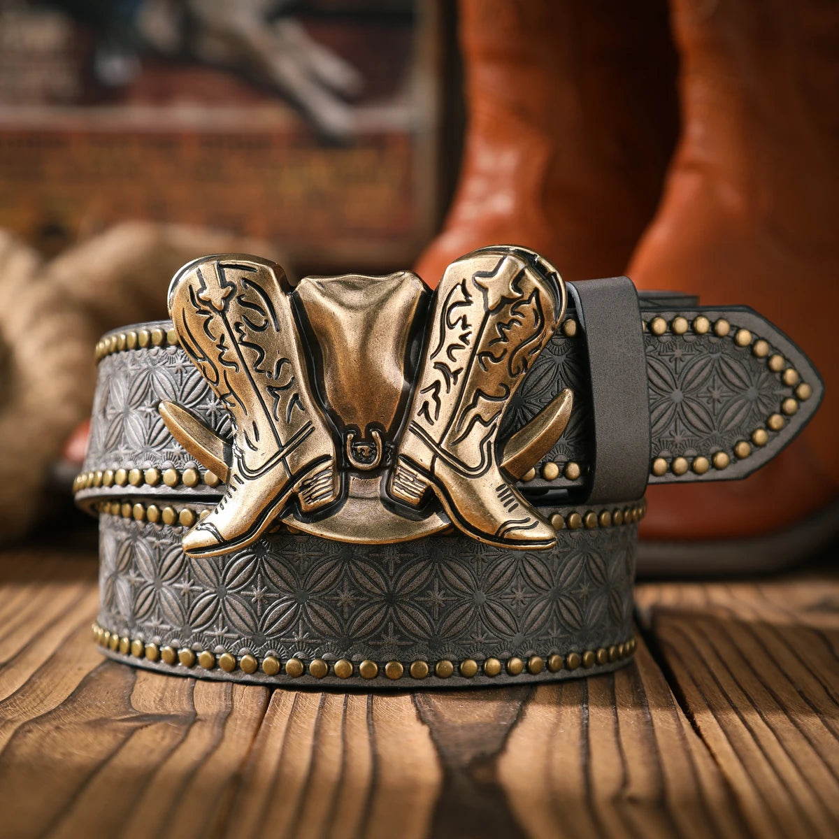 Casual Retro PU Belt – Unisex Western-Style Waist Accessory with Metal Buckle Unisex