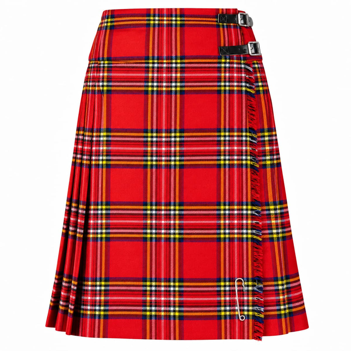 Royal Stewart Ladies Tartan Kilt Skirt, 24-Inch Wool Blend
