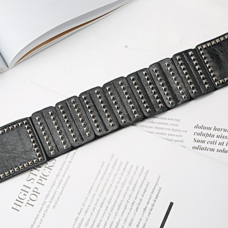 Gothic Style Liuding Dark Style Womens Plastic Waist Coat Dress Suit Belt
