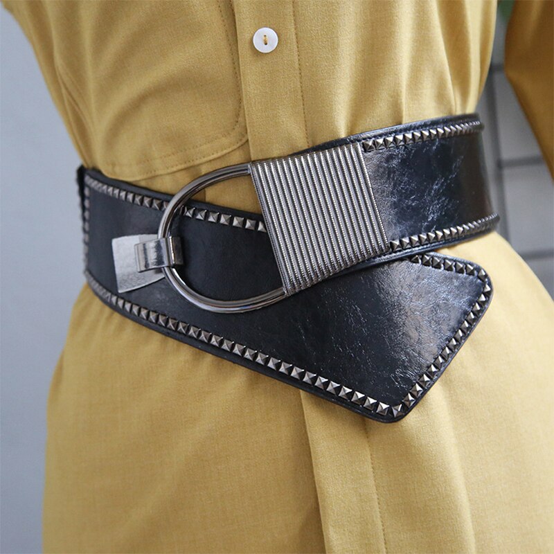 Gothic Style Liuding Dark Style Womens Plastic Waist Coat Dress Suit Belt
