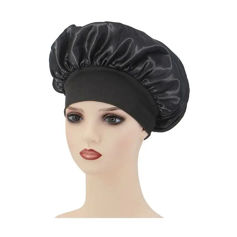 Large Satin Bonnet,Silk Bonnet Hair Wrap for Sleeping, Sleep Cap With Elastic Soft Band, Big Bonnets