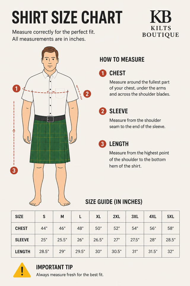 Ivory Scottish Men's Kilt Jacobite Ghillie Shirt with Leather Cord