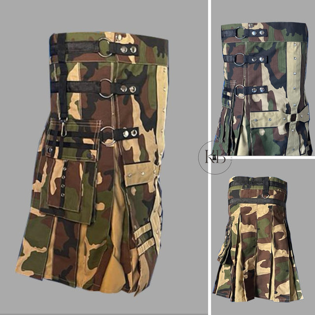 Camouflage Combat Ripstop Modern Hybrid Utility Kilt