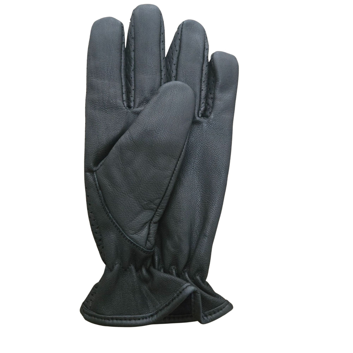 Unisex Black Perforated Leather Driving Gloves – Soft Touch, Breathable, All-Season Handwear