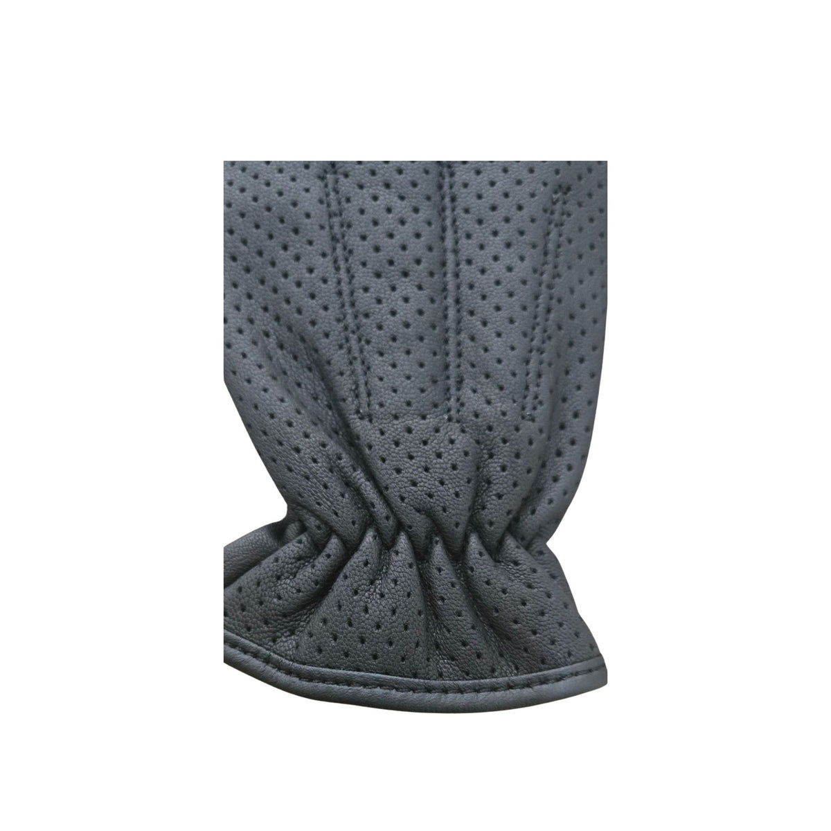 Unisex Black Perforated Leather Driving Gloves – Soft Touch, Breathable, All-Season Handwear