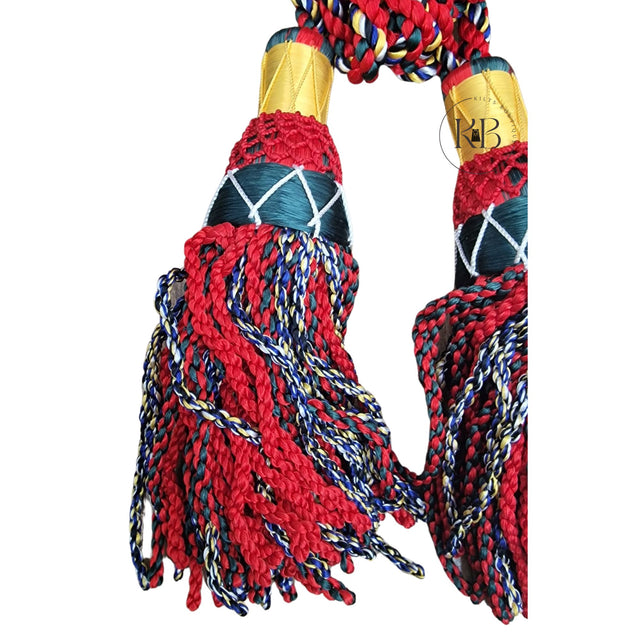 Royal Stewart Scottish Highland Silk Bagpipe Cord Silk Bagpipes Drone Cord