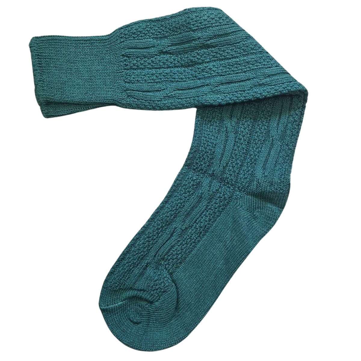 Bavarian Cotton Trachten Socks – Dark Green Knee-High