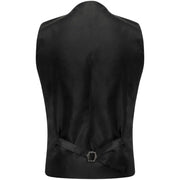 Men’s Black Sequin Waistcoat – Formal Party Vest with Satin Lapel for Wedding, Prom, Stage, Show