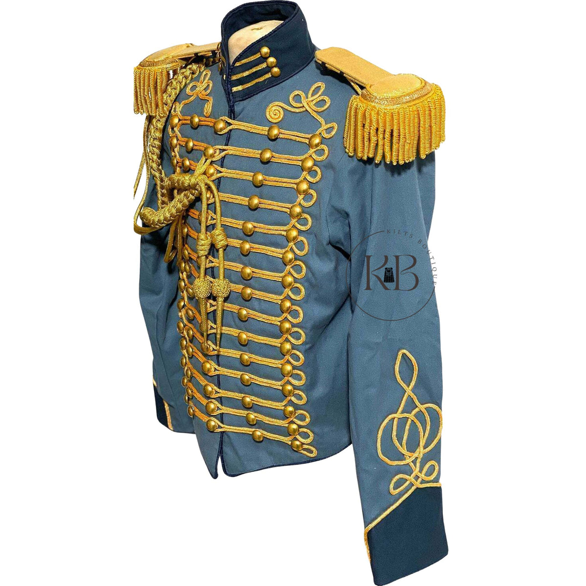 Historical American Civil War Gold Braiding Hussar Officers Jacket