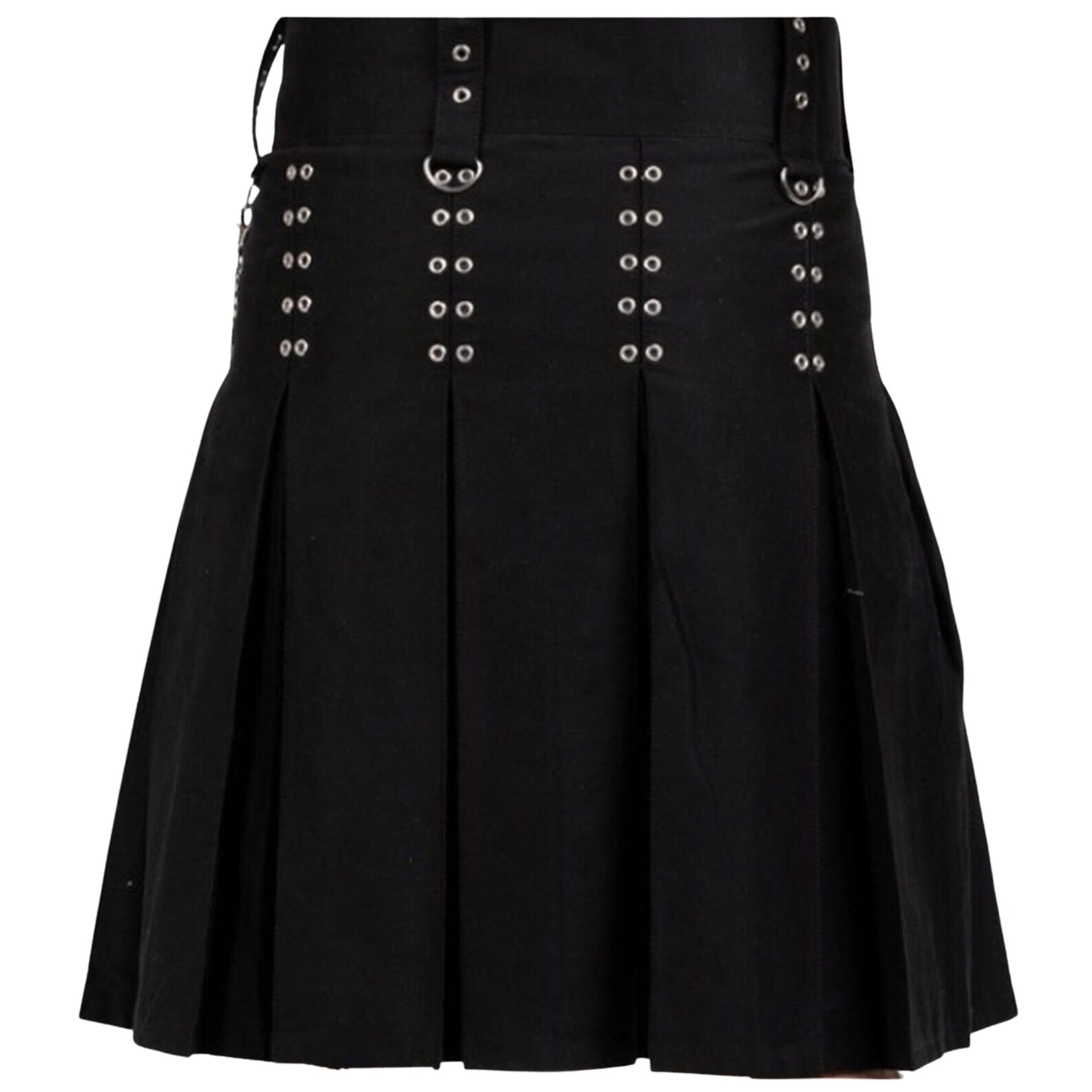 Black Modern Utility Kilt Scottish Gothic Wedding kilts for men's Fash