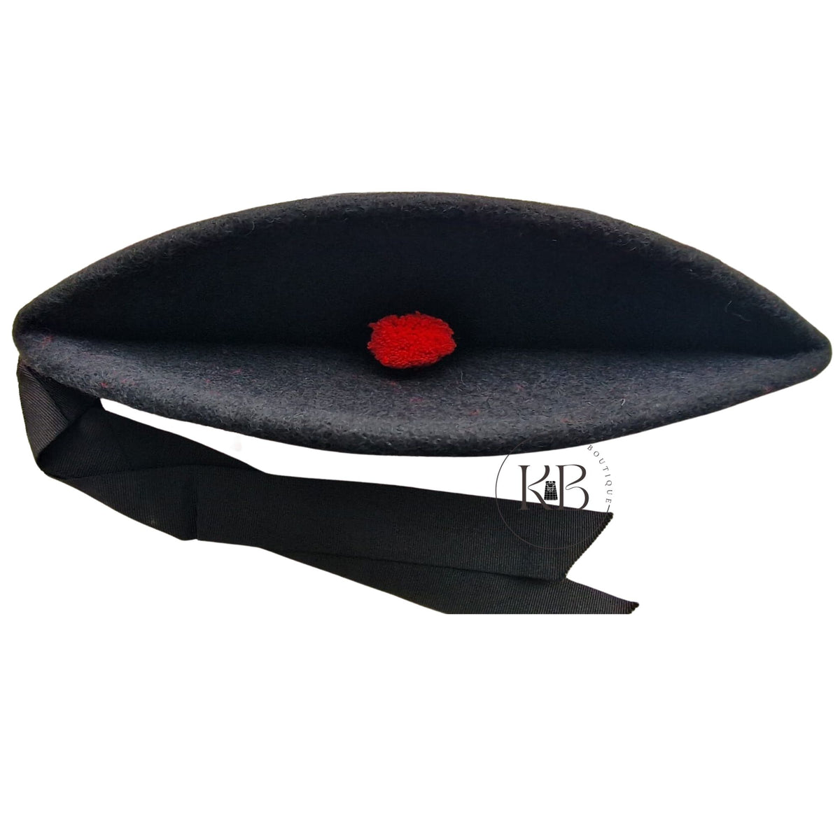 Black, Red, White Diced Scottish Highland Wear Acrylic Wool Traditional  Tartan Glengarry Cap / Hat