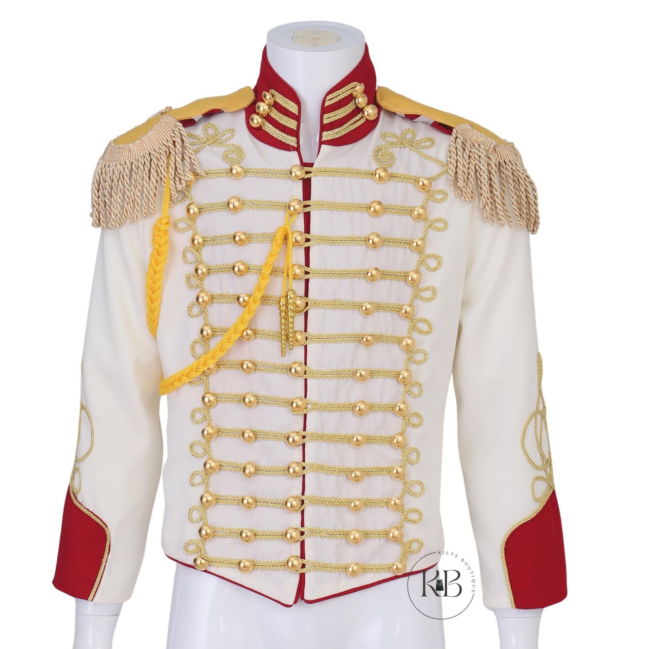 Men's American Civil War Gold Braiding Hussar Officers Jacket
