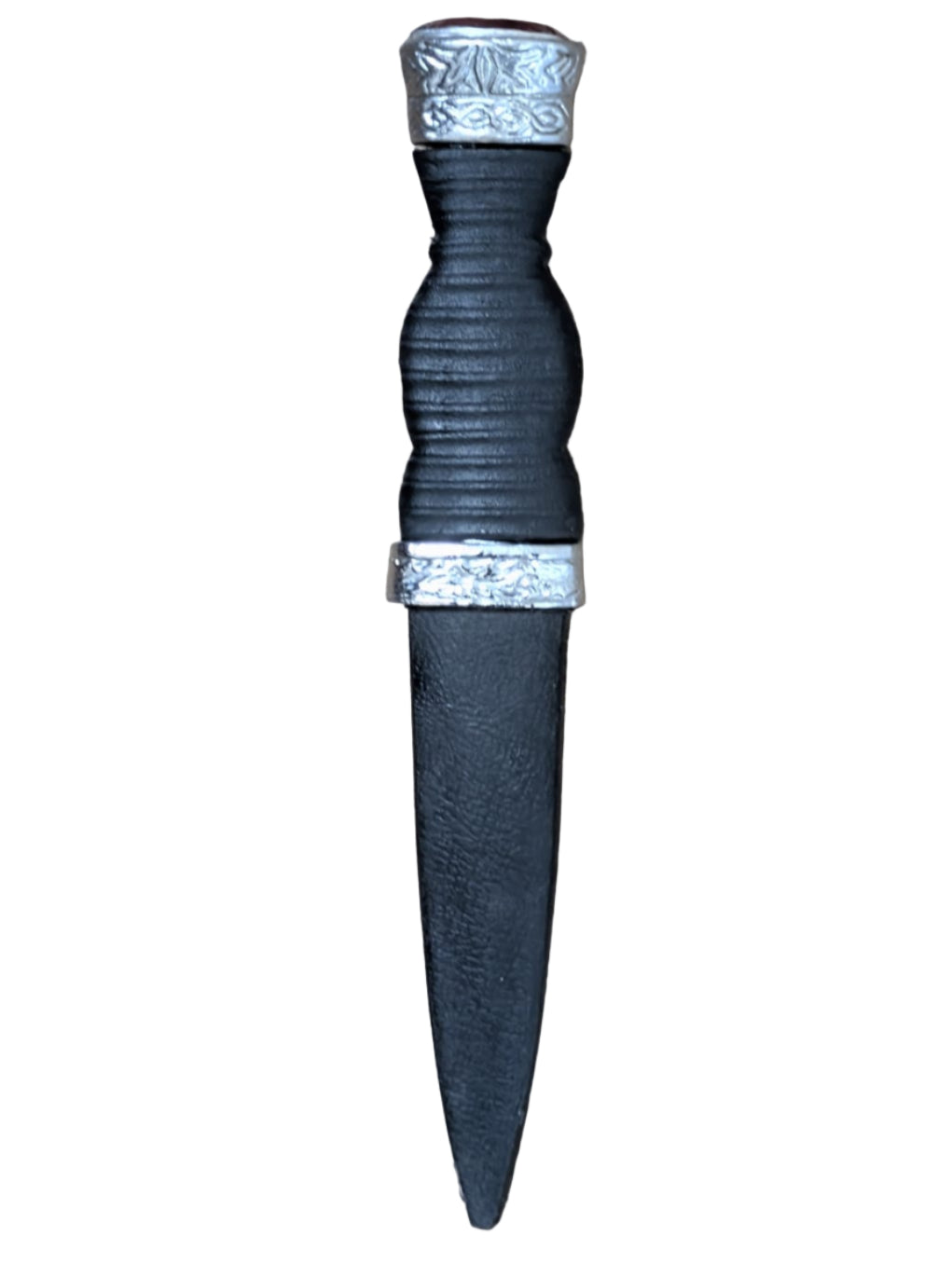 Scottish Sgian Dubh Dagger with Sheath – Traditional Highland Kilt Knife with Decorative Handle & Gemstone Top