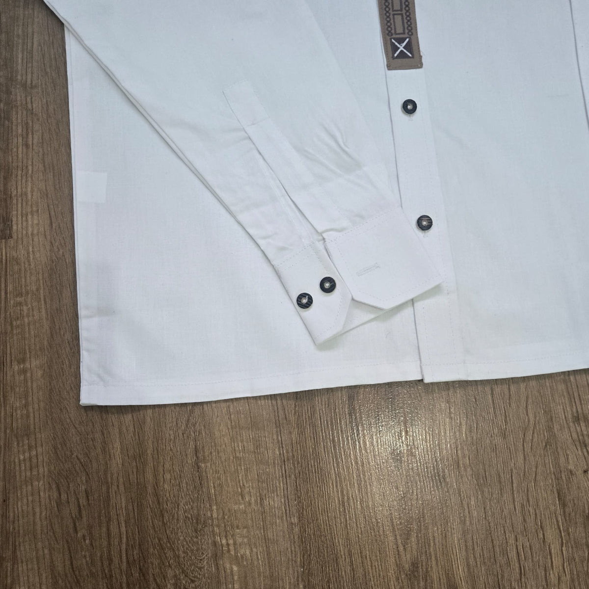 Bavarian Shirt – White Checkered Embroidery Full-Sleeve Men’s Costume