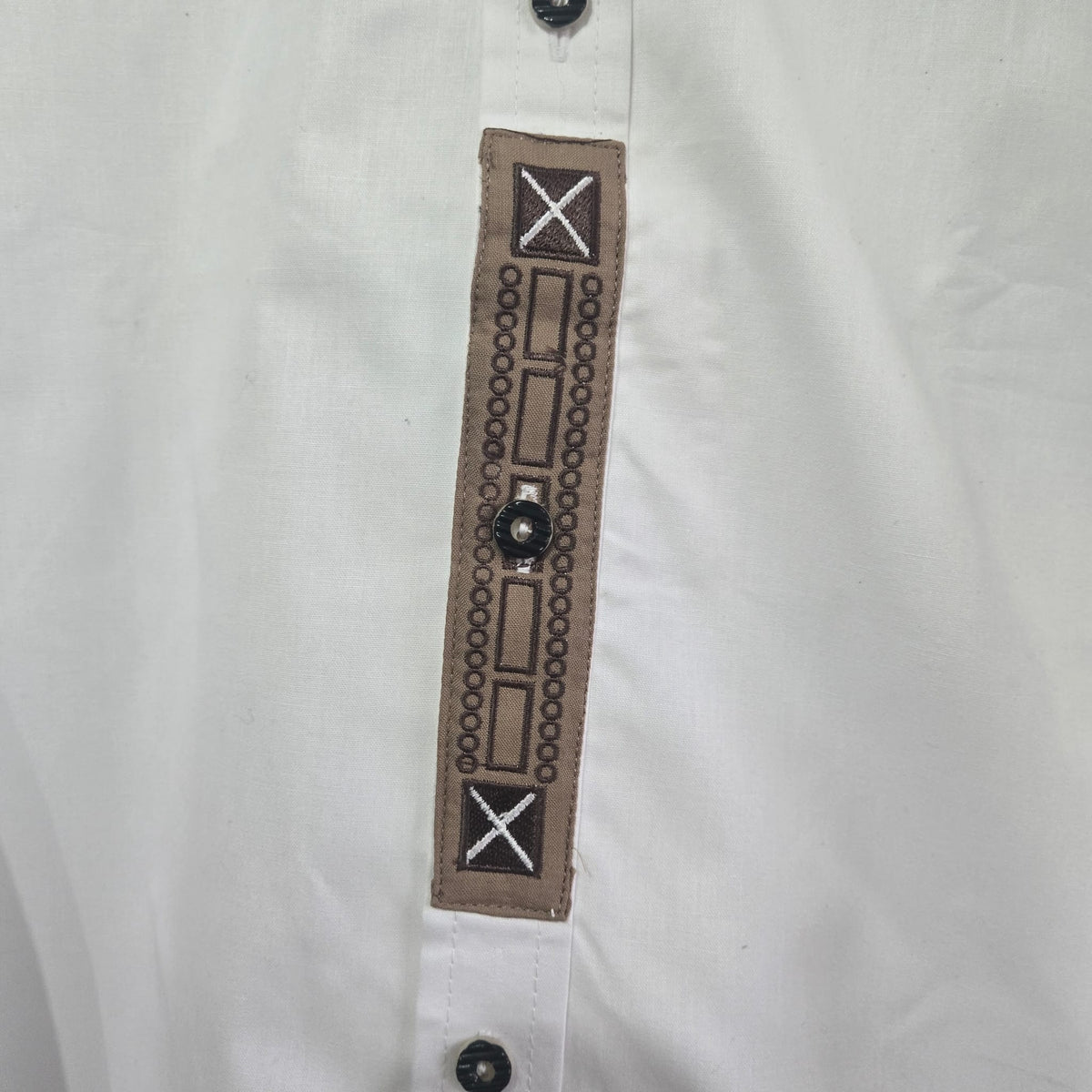 Bavarian Shirt – White Checkered Embroidery Full-Sleeve Men’s Costume