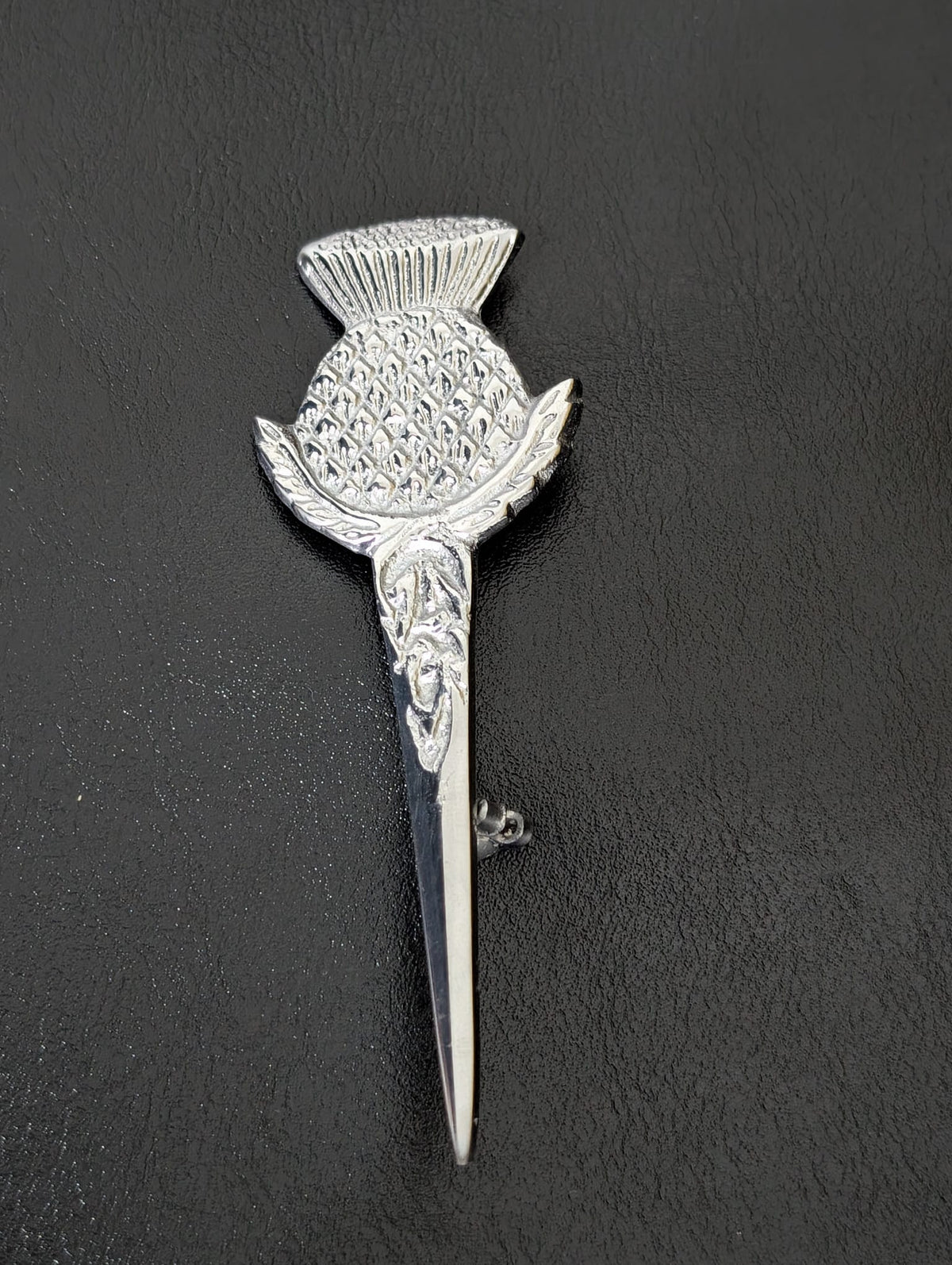 Silver Scottish Thistle Kilt Pin – Premium Celtic Highland Dress Accessory