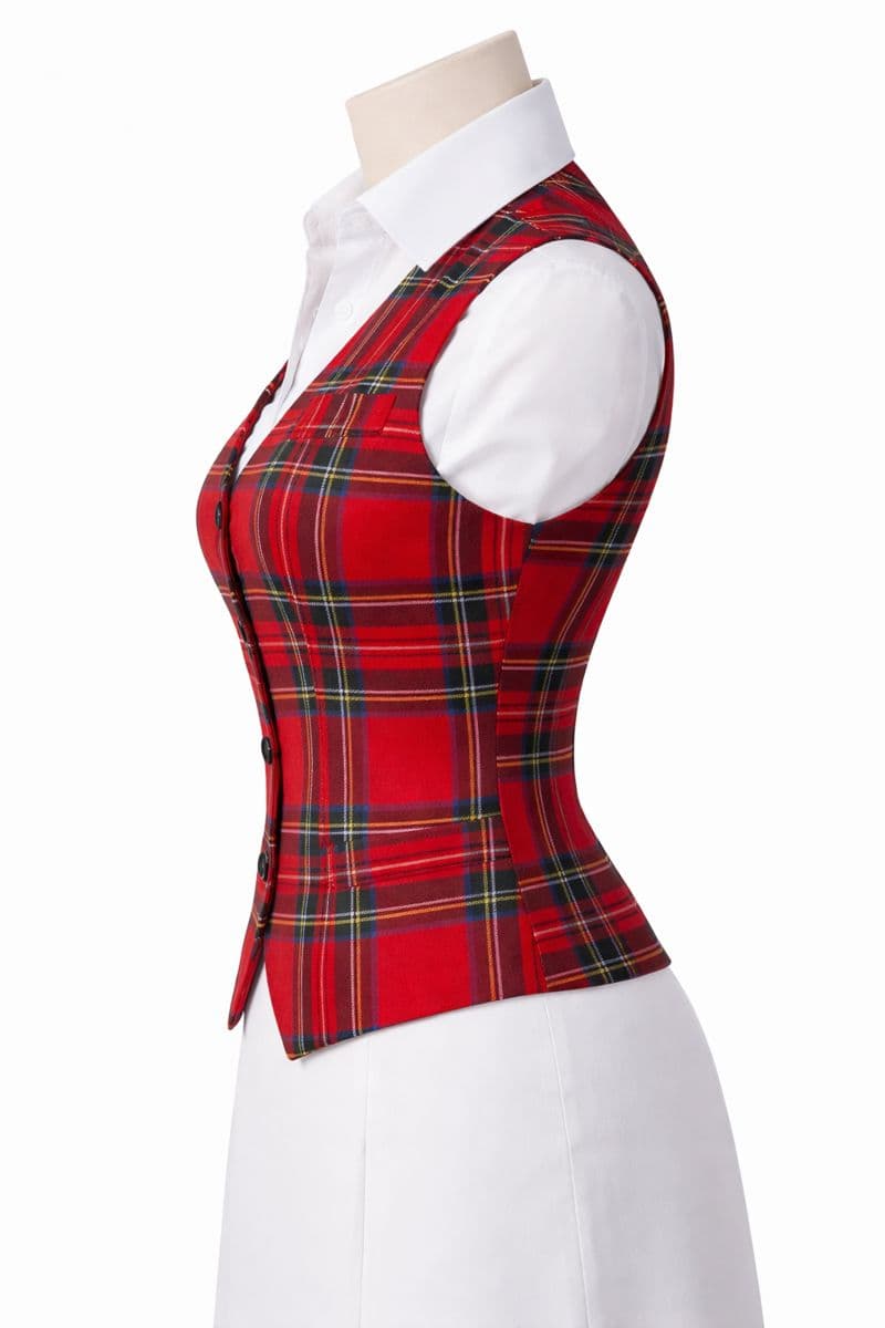 Women’s Royal Stewart Tartan Vest Acrylic Wool Blend, Tailored Fit Made to Order (Copy)