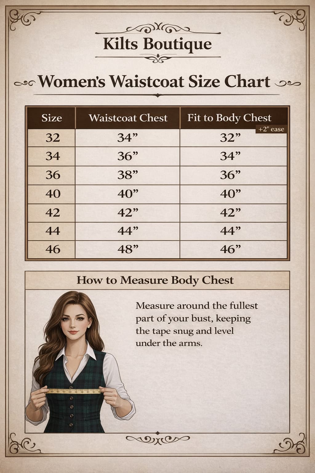 Women’s Black Watch Tartan Vest Acrylic Wool Blend, Tailored Fit Made to Order