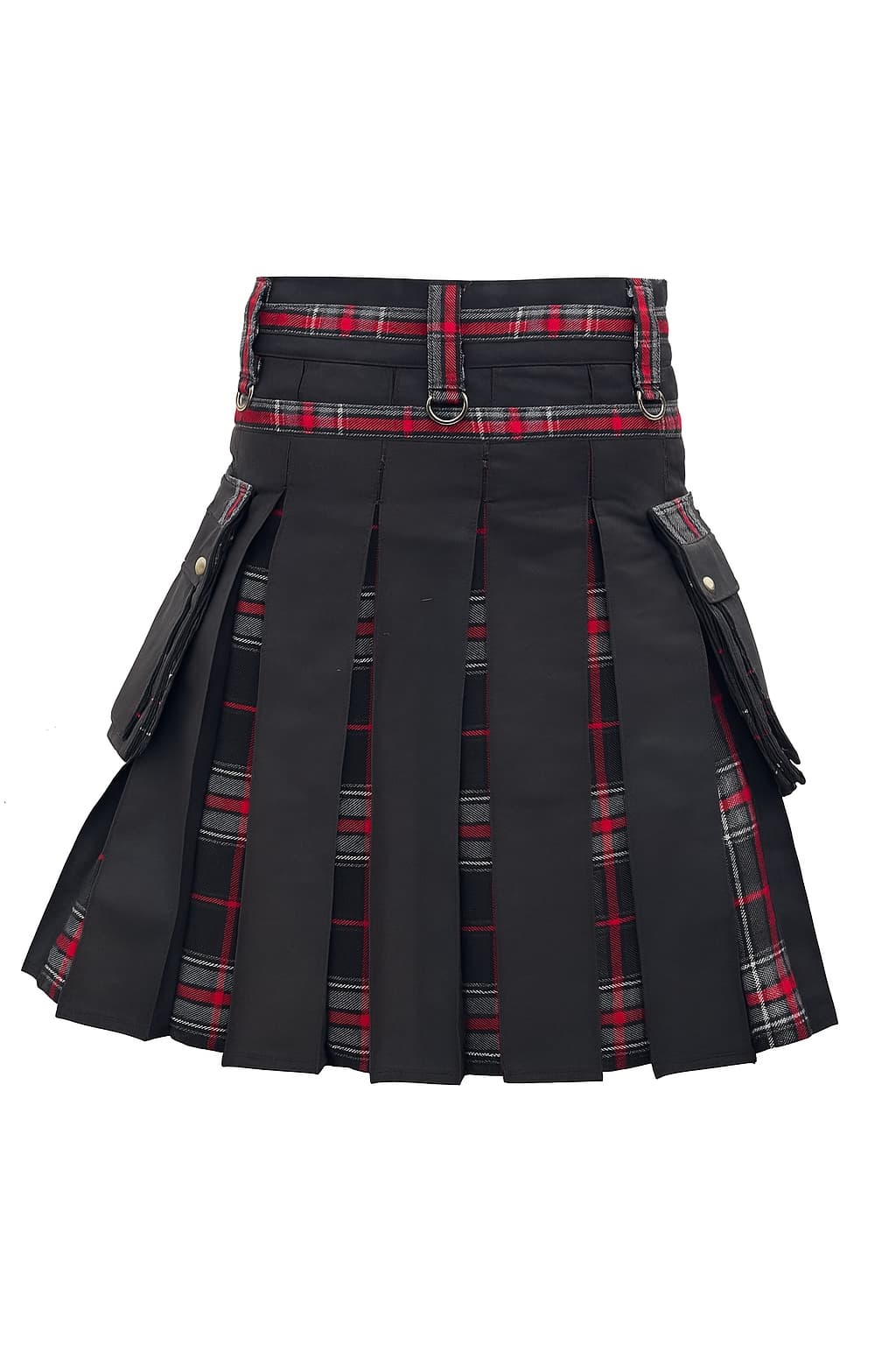 Men’s Scottish Gothic Utility Kilt | Spirit of Bruce Tartan Hybrid Kilt with Front Apron & Custom Multi-Tartan Options