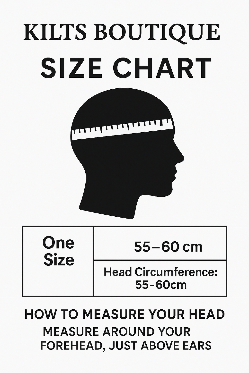 Kilts Boutique Black Stewart Tartan Tam O'Shanter Cap, Traditional Scottish Highland Hat with Pom, Acrylic Wool