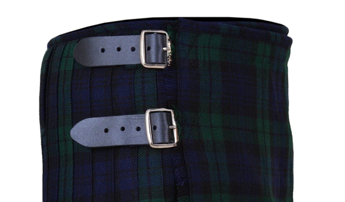 Black Watch 8 Yard Premium 16oz Scottish Men's Traditional Highland Dress Tartan Kilt Outfit Wedding Party Events