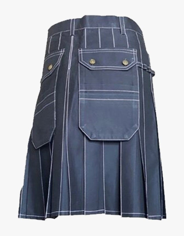 Grey Craftman Workout Cargo Kilt