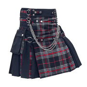 Men’s Scottish Gothic Utility Kilt | Spirit of Bruce Tartan Hybrid Kilt with Front Apron & Custom Multi-Tartan Options