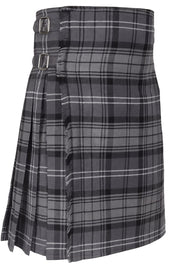 Hamilton Grey Tartan Kilt – Men’s Traditional 8-Yard, 16oz Acrylic Wool
