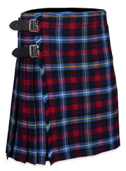 Highland Titles Tartan Kilt – 8 Yard, 24" Drop, Acrylic-Wool Blend | Men’s Scottish Kilt