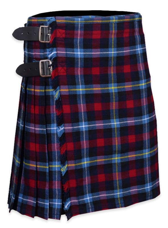 Highland Titles Tartan Kilt – 8 Yard, 24" Drop, Acrylic-Wool Blend | Men’s Scottish Kilt