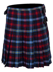 Highland Titles Tartan Kilt – 8 Yard, 24" Drop, Acrylic-Wool Blend | Men’s Scottish Kilt