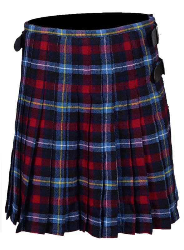 Highland Titles Tartan Kilt – 8 Yard, 24" Drop, Acrylic-Wool Blend | Men’s Scottish Kilt