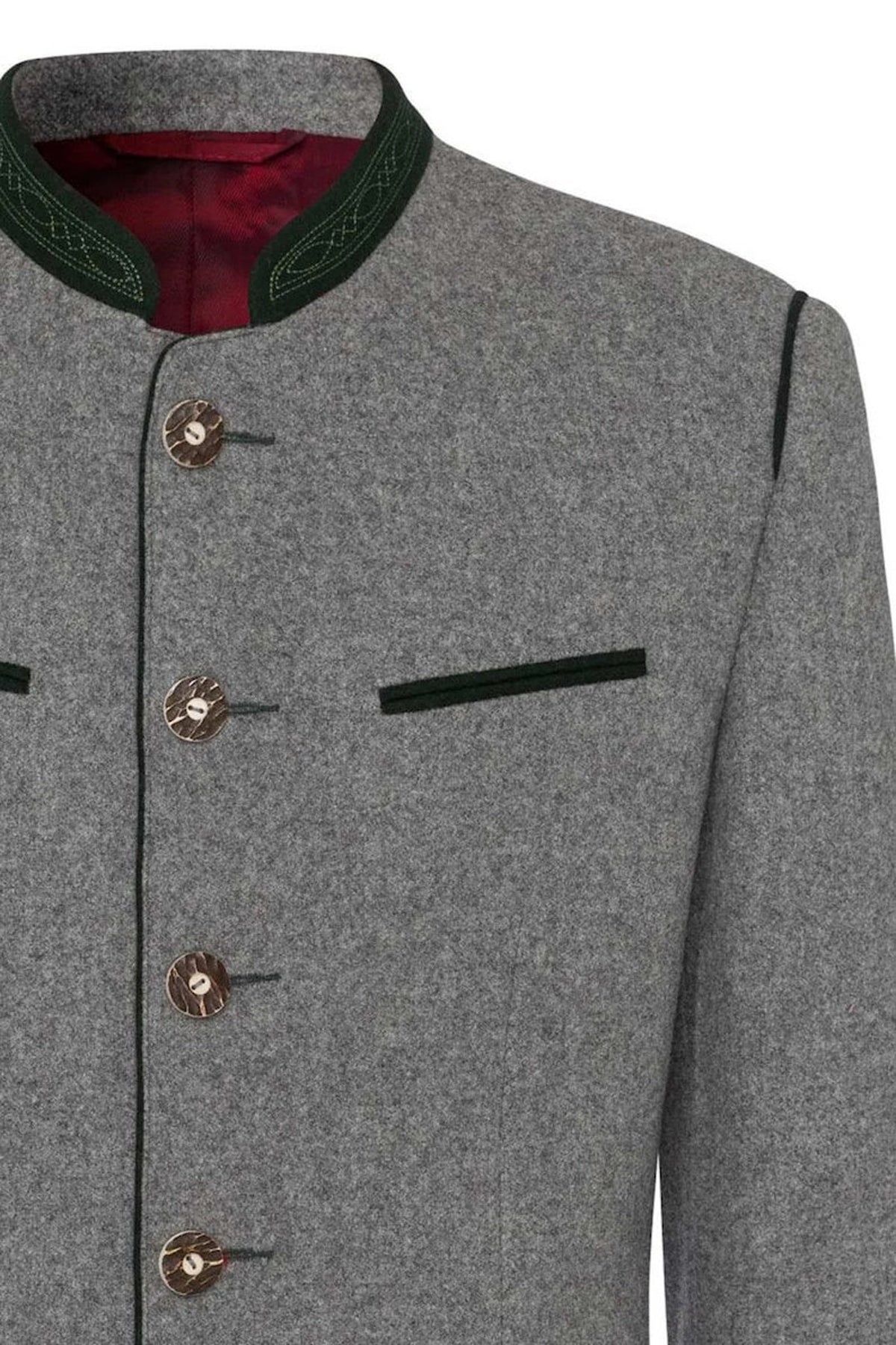 Grey German Bavarian Jacket Tyrol Loden Trachten Jacket German Bavarian Oktoberfest Jacket
