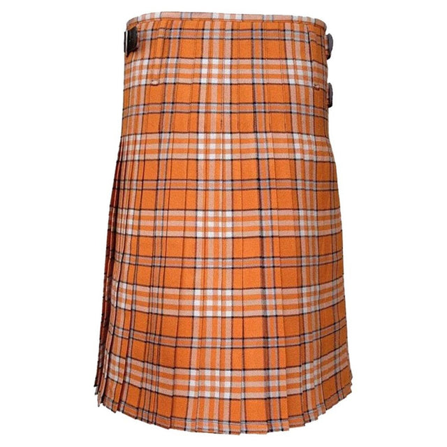 Scottish 8-Yard Tennessee Volunteer Orange Tartan Kilt – Men’s Handmade Traditional Kilt