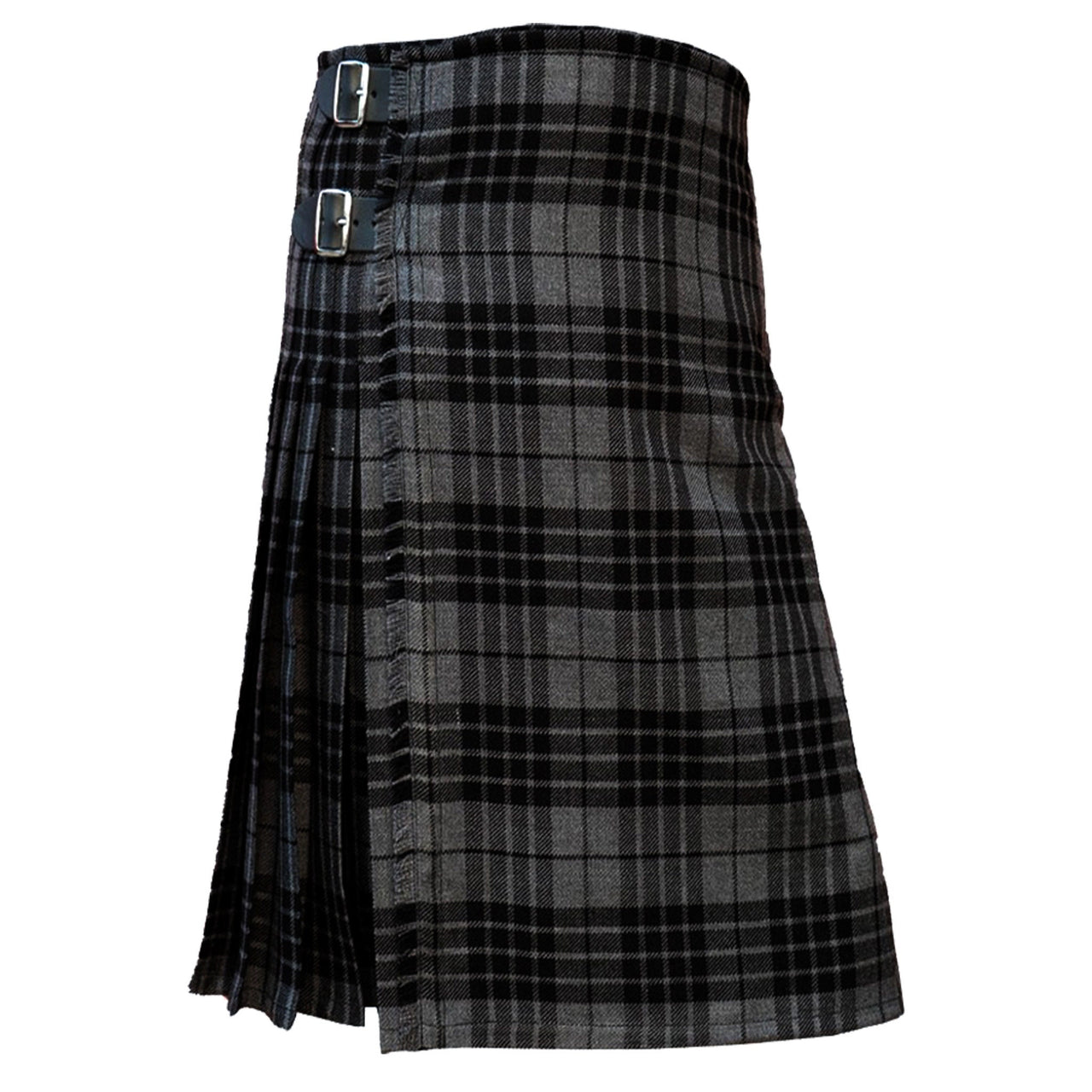 Scottish Traditional Tartan Kilt Highland Grey 8 Yards Highlander Men Clothing to Wear in Special Occasions