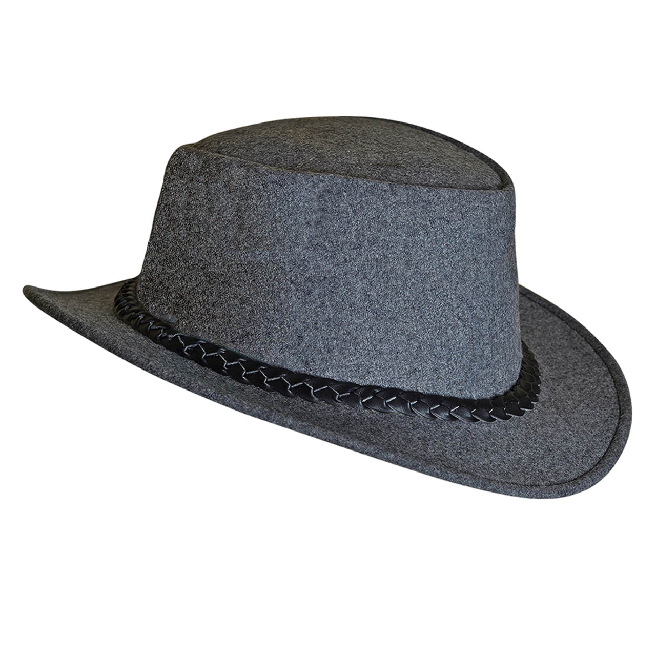 Oktoberfest Costume Hat Bavarian Felt Hat Grey with Feather Western Traditional Hat