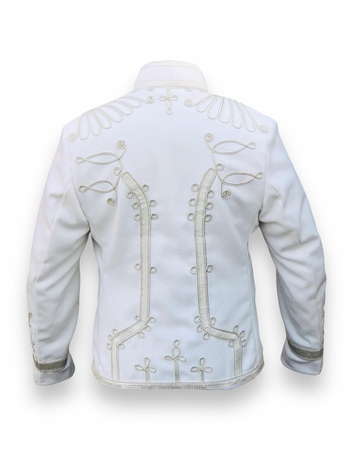 Napoleonic White Wool Military Jacket Steampunk Military Jacket Uniform Tunic Pelisse Handmade jacket