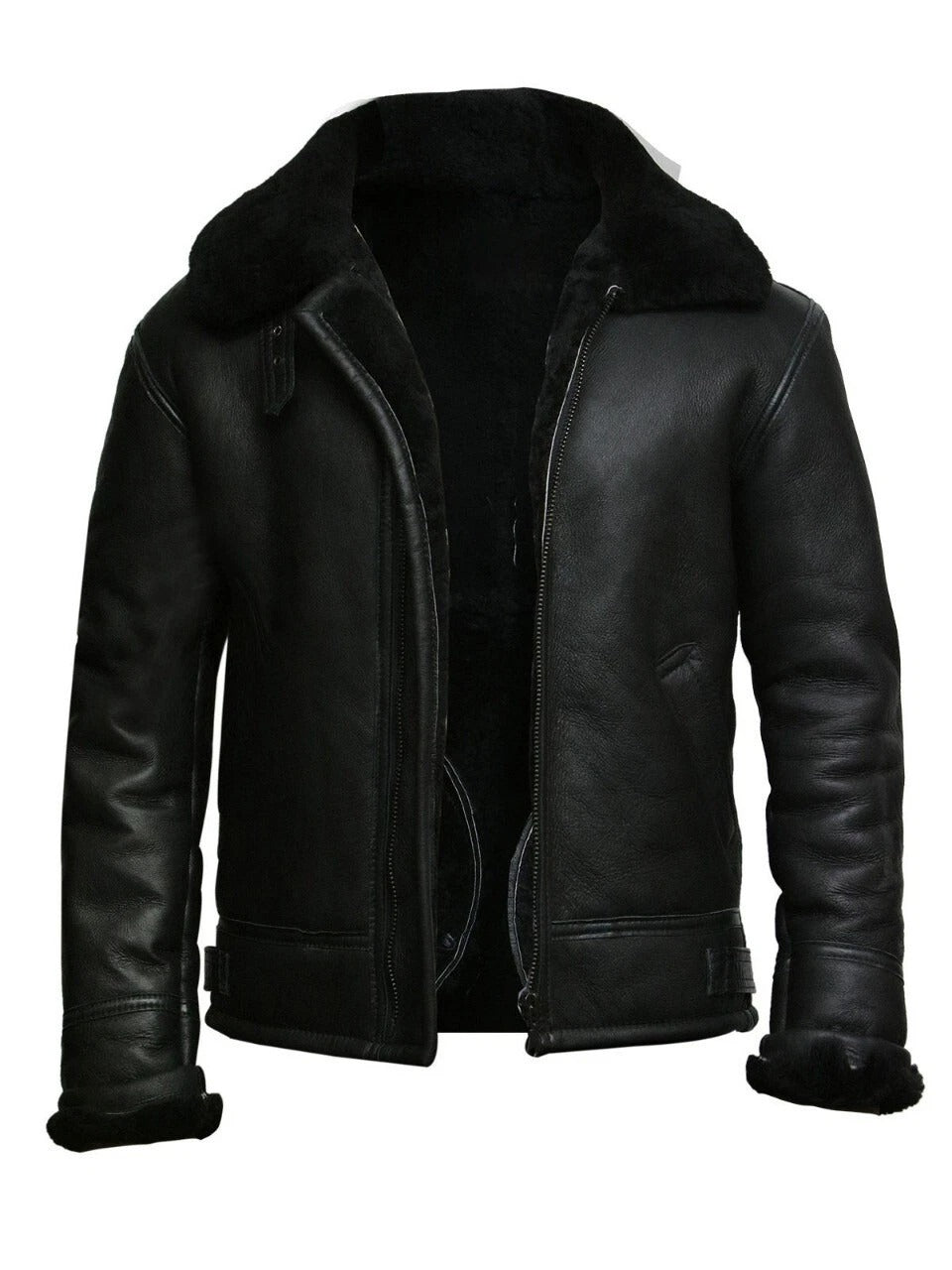 Men’s RAF B3 Aviator Bomber Jacket – Fur & Premium Leather