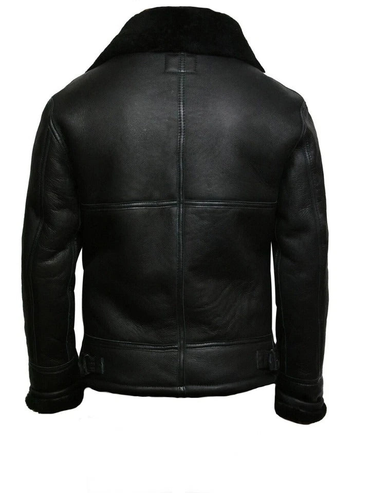 Men’s RAF B3 Aviator Bomber Jacket – Fur & Premium Leather