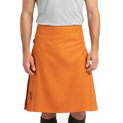 Scottish Highland Dress Saffron Kilt in traditional saffron yellow tartan with pleated design and adjustable buckle fastening Front