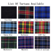Men’s Scottish Gothic Utility Kilt | Spirit of Bruce Tartan Hybrid Kilt with Front Apron & Custom Multi-Tartan Options