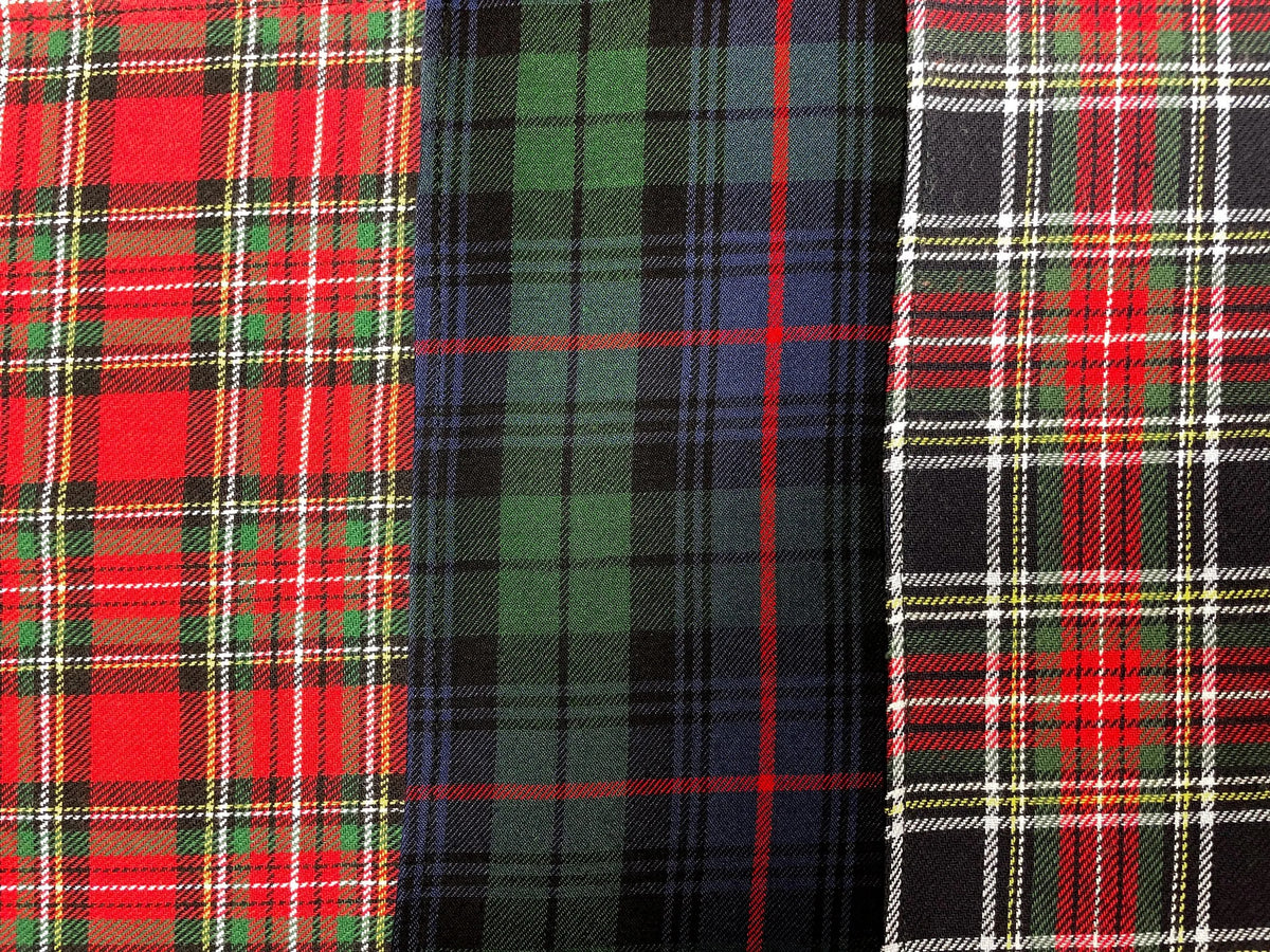 Scottish Clan Tartan Pocket Square – Handmade Acrylic Wool Handkerchief Hanky for Men