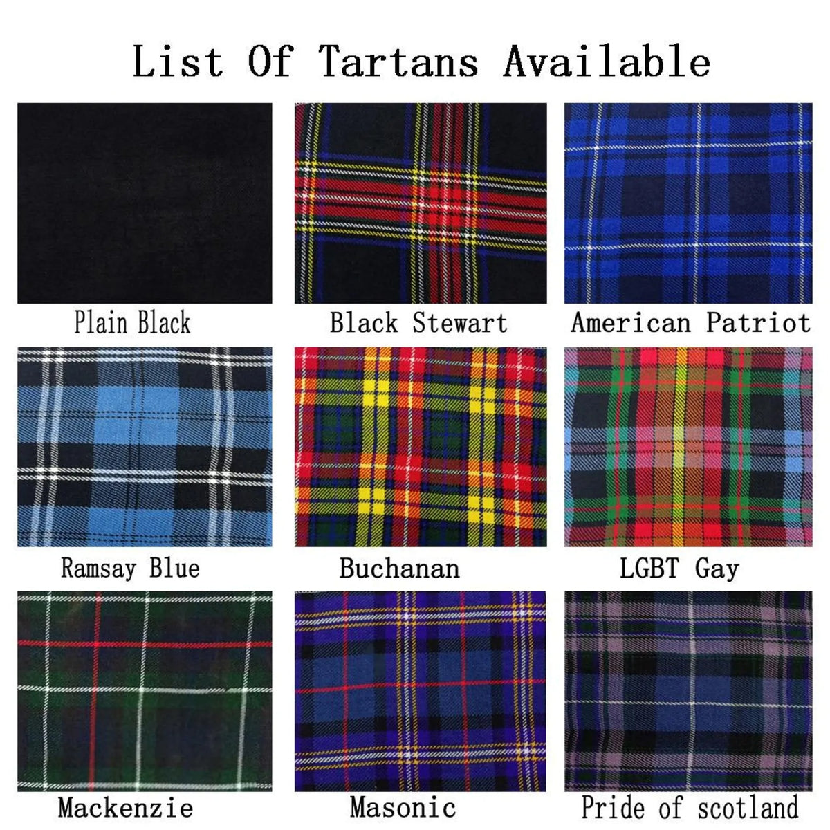 Scottish Clan Tartan Pocket Square – Handmade Acrylic Wool Handkerchief Hanky for Men