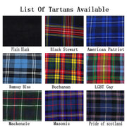 Scottish Clan Tartan Pocket Square – Handmade Acrylic Wool Handkerchief Hanky for Men